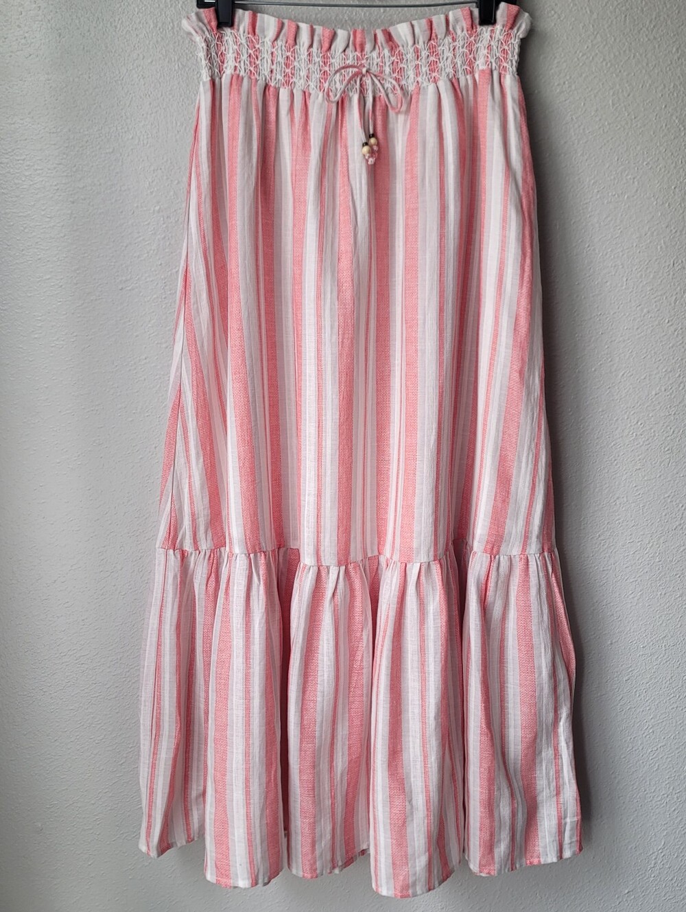 Kivari Hailee Striped Linen Cotton Blend Boho Coastal Blouse Size 12 NWT - Picture 11 of 13